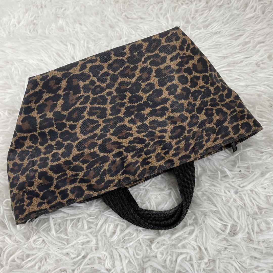 美品　Herve Chapelier 舟形トートバッグ　Mサイズ　レオパード