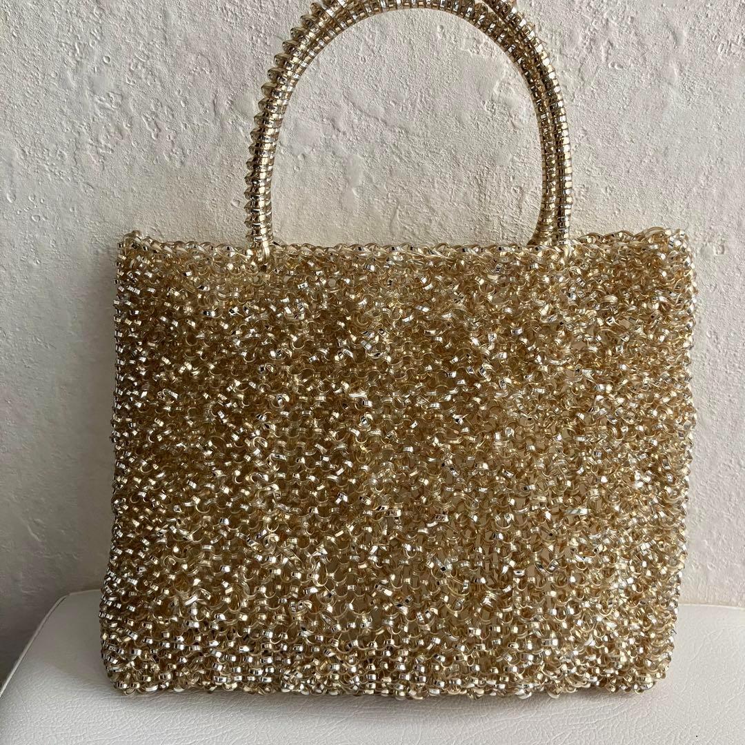 美品✨ アンテプリマ  スタンダードスクエア ハンド ショルダー M シルバーG
