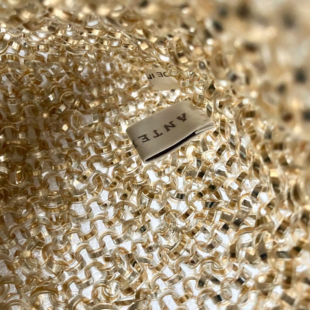 美品✨ アンテプリマ  スタンダードスクエア ハンド ショルダー M シルバーG