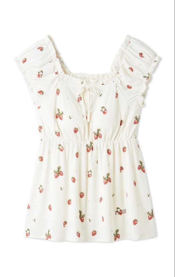 [ジェラート ピケ] いちご柄カップインフリルプルオーバー　ルームウェア 6,450円