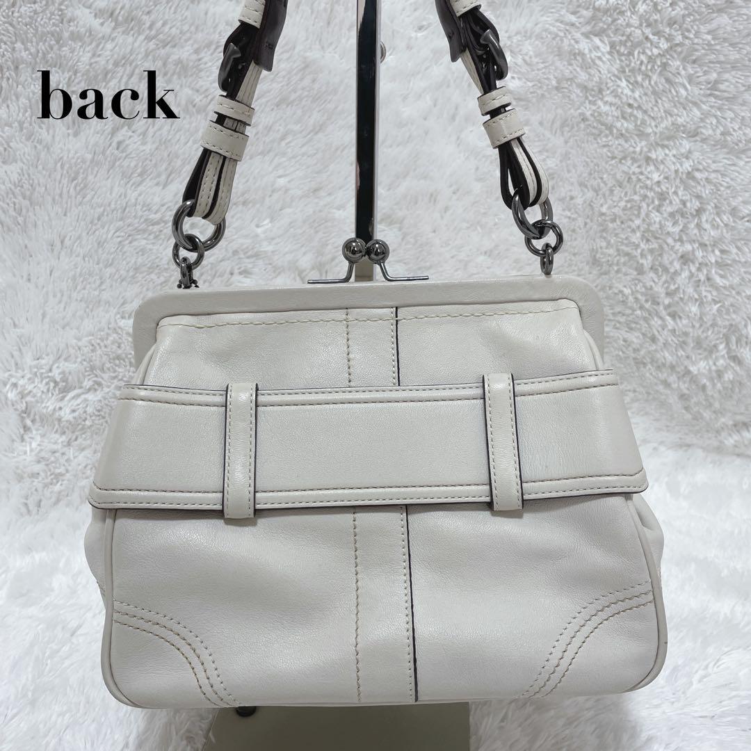 コーチ　がま口　ハンドバッグ ソーホー レザー フレームドサッチェル ビジュー COACHコーチ がま口ハンドバッグソーホーレザーフレームド