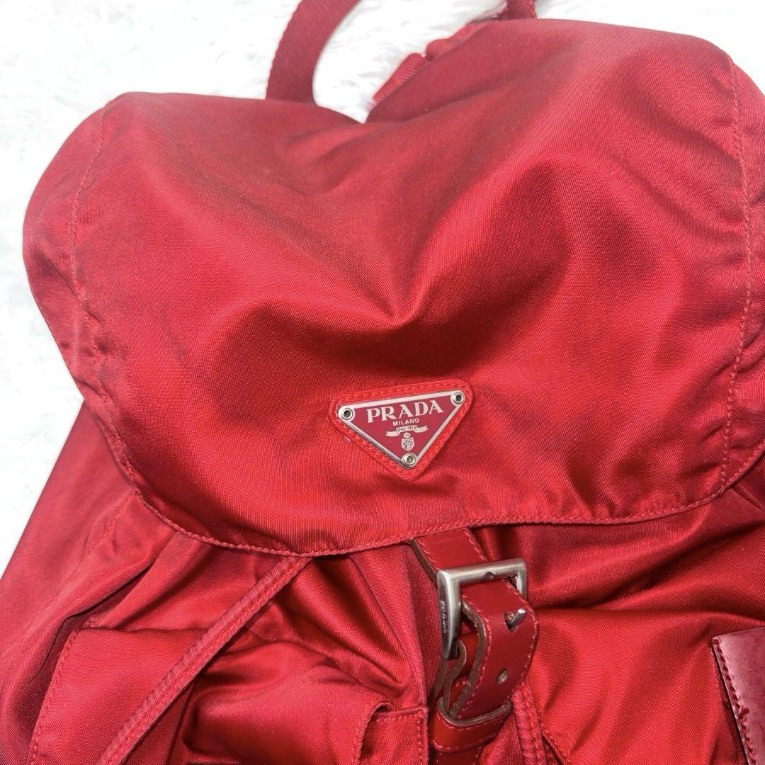 PRADA プラダ リュック バックパック 三角ロゴ レッド