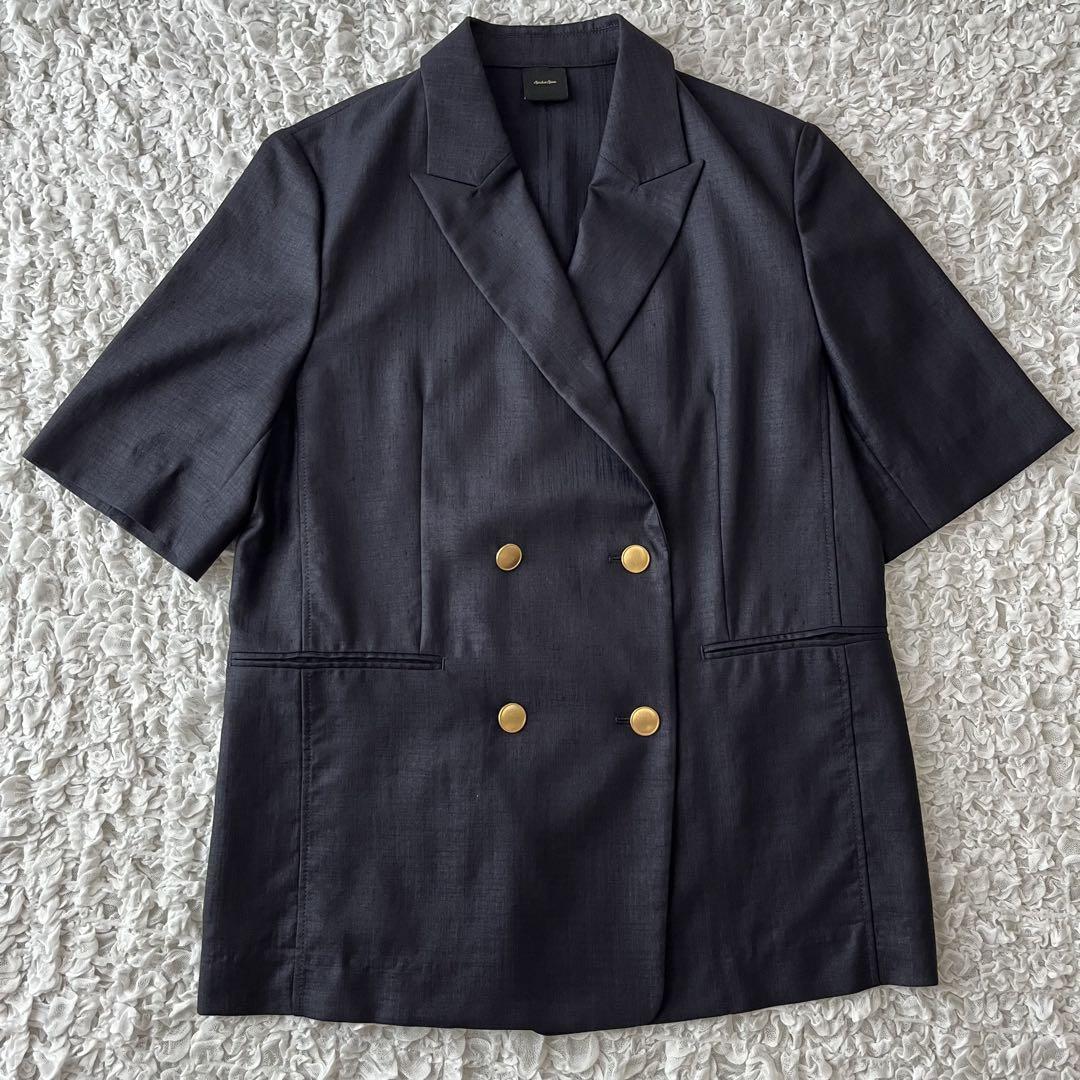 【spick&span 】ライトドライクロスハーフスリーブジャケット