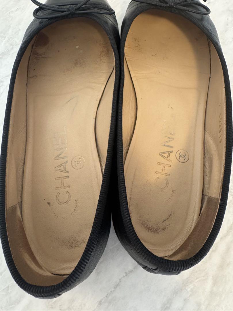 CHANEL ブラック バレエシューズ35サイズ