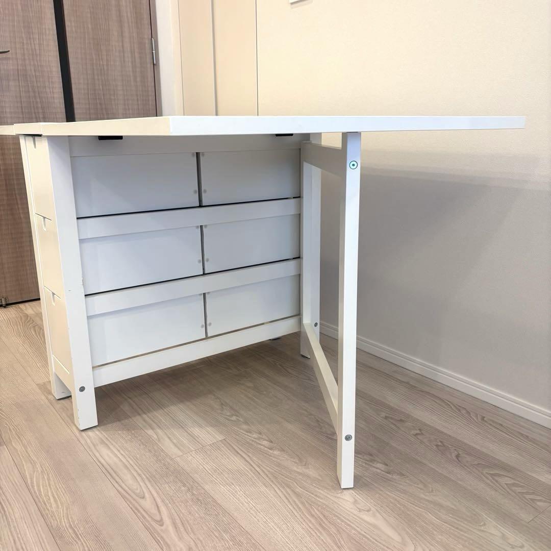 IKEA 折りたたみダイニングテーブル ノールデン NORDEN ホワイト