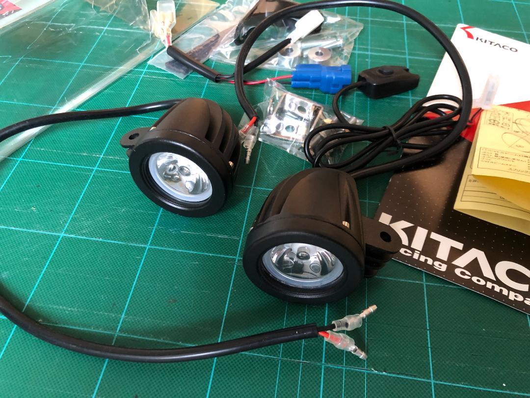 KITACO LED シャトルビーム（クリア２灯） ハンターカブ用取付キット