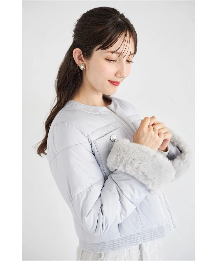 【福袋セール】の商品 tocco closet 2WAY袖口ファー付きマイクロファイバージャケット ジャケット・アウター