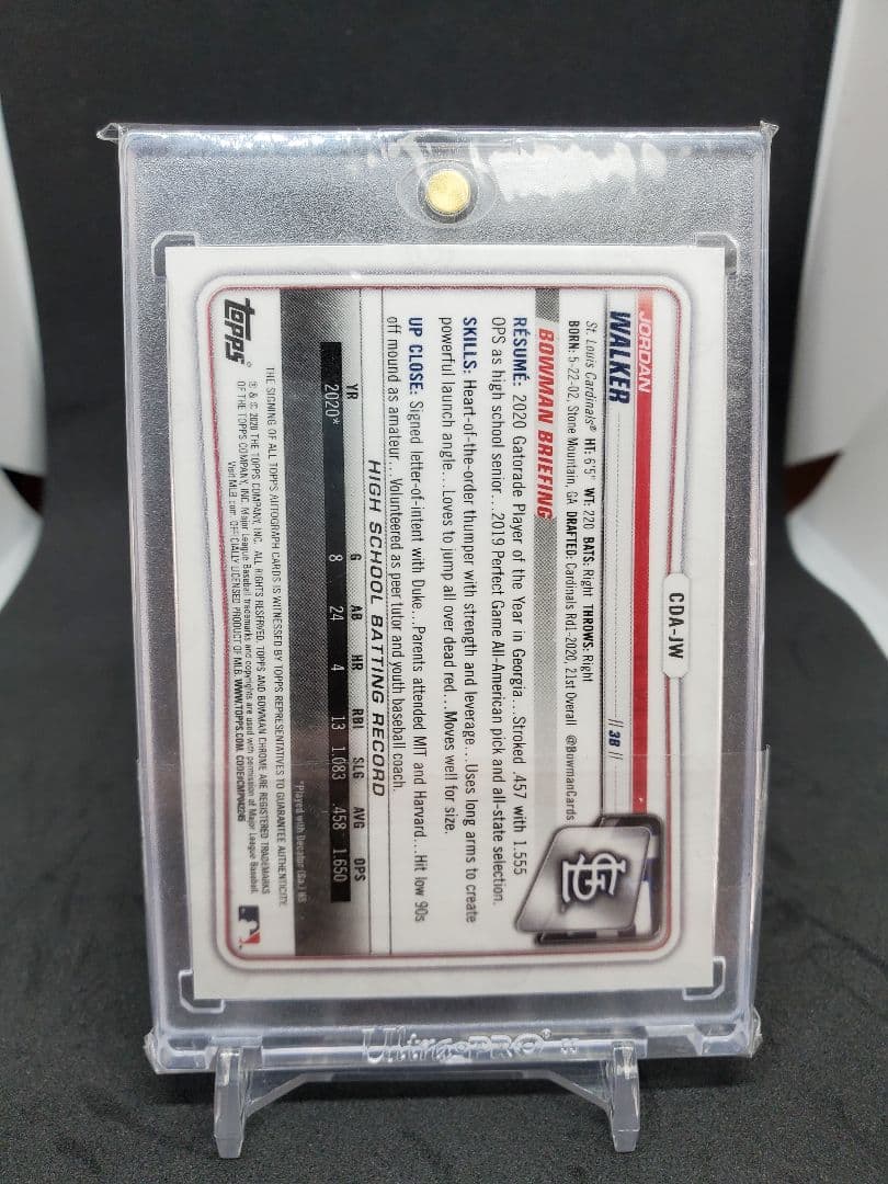 Jordan Walker 1st Edition オートグラフカード目立った傷や汚れなし UP786_INFO