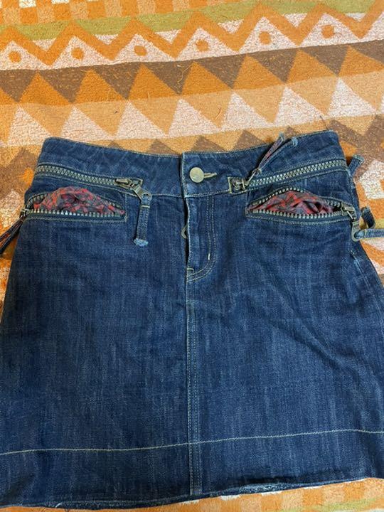 出産祝い 【レア】Vivienne Westwood ミニスカート デニム オーブ 黒 - ミニスカート