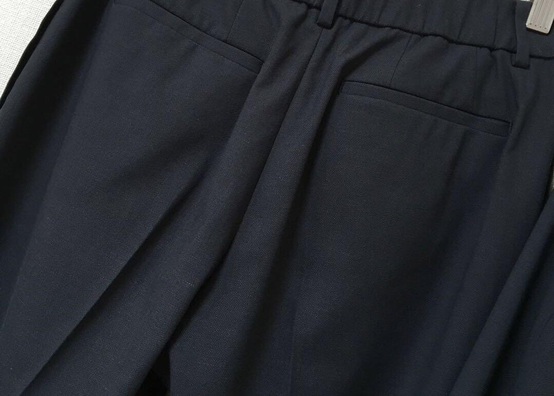プラステ　リネンブレンド　パンツ　スーツ　ジャケット　ネイビー