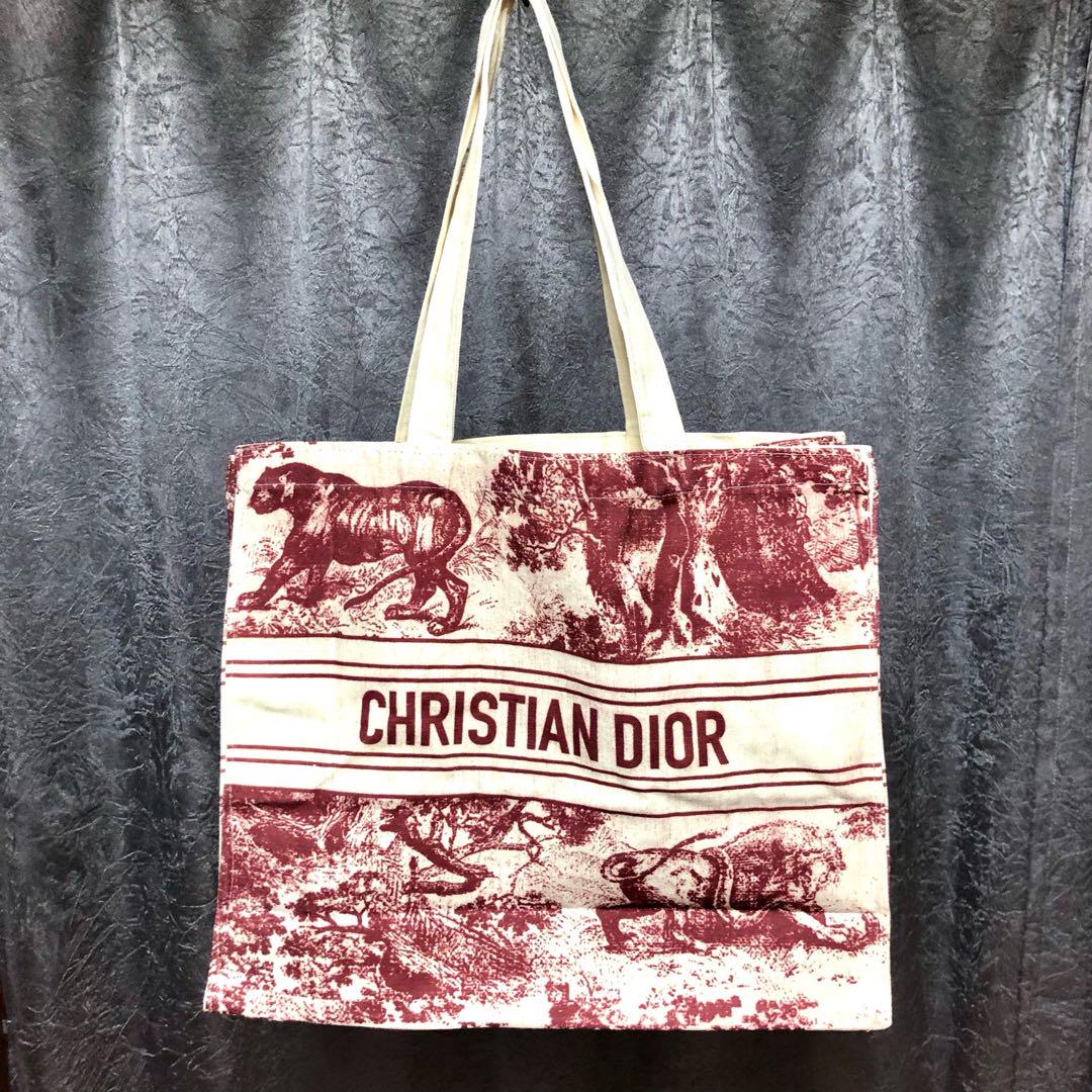 Dior トワルドゥジュイ　ディオールトートバッグ　ノベルティ 赤 Dior トワルドゥジュイ ディオール トートバッグ ノベルティ