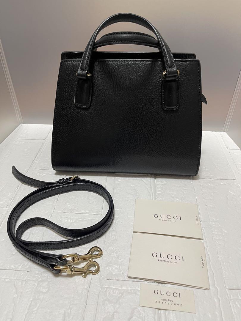 GUCCI  ソーホー 黒 レザー 2way ショルダーバッグ