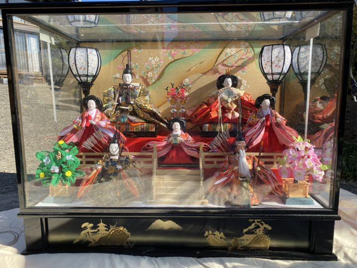 ひな人形高級雛段飾りガラスケース ひな人形高級雛段飾りガラスケース