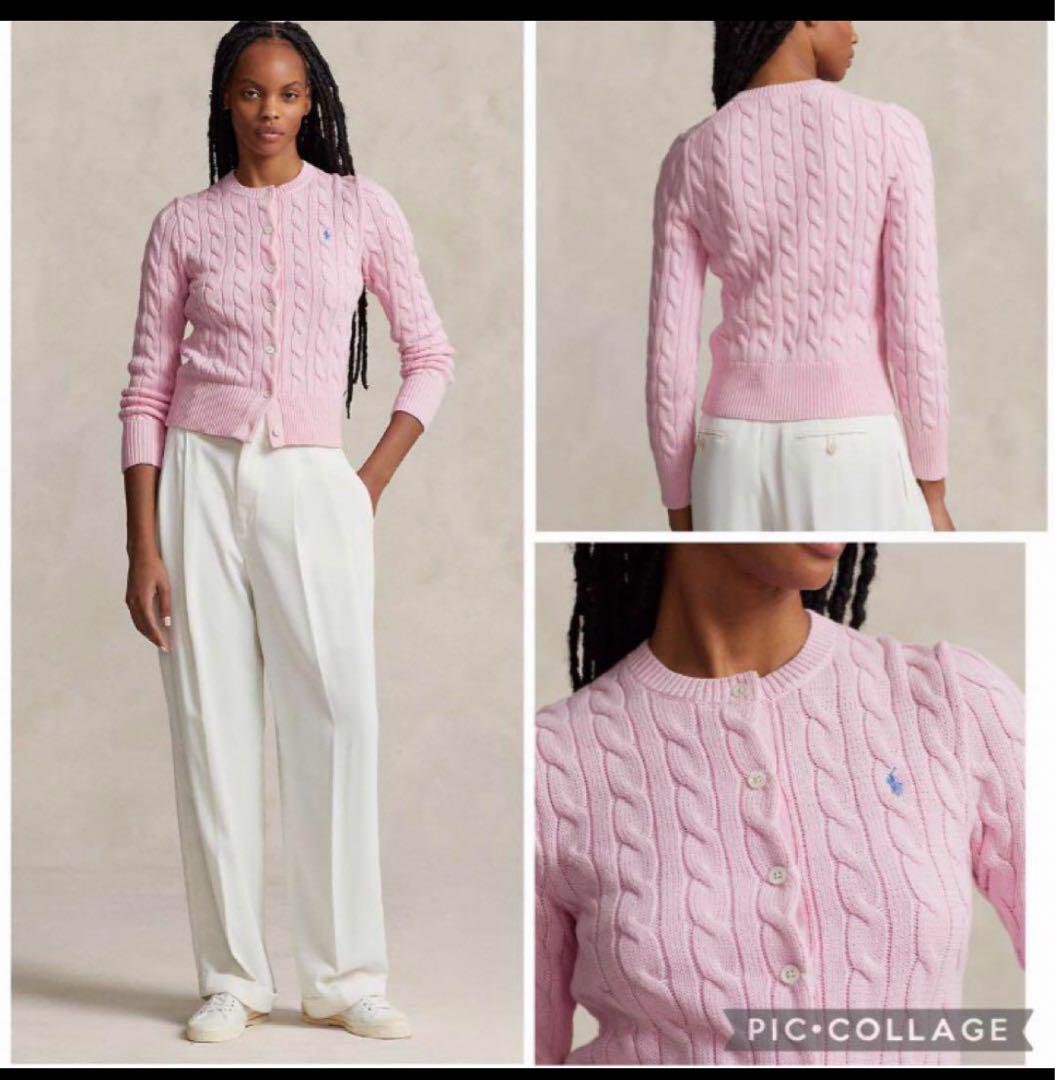 Ralph Lauren ピンク ニットカーディガン