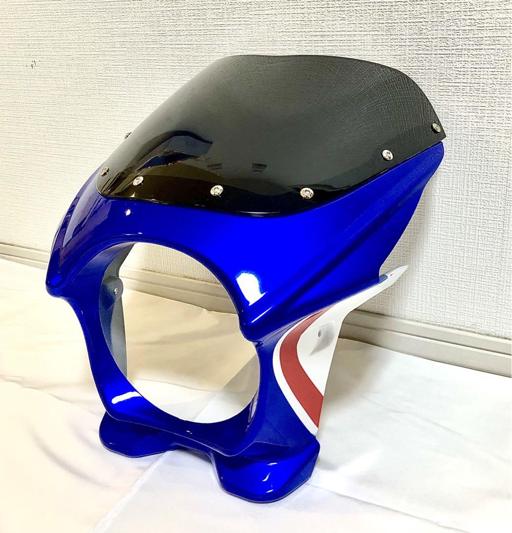 本物の 新品 塗装済み ビキニカウル 汎用 アッパーカウル 青 CB400 SF パーツ