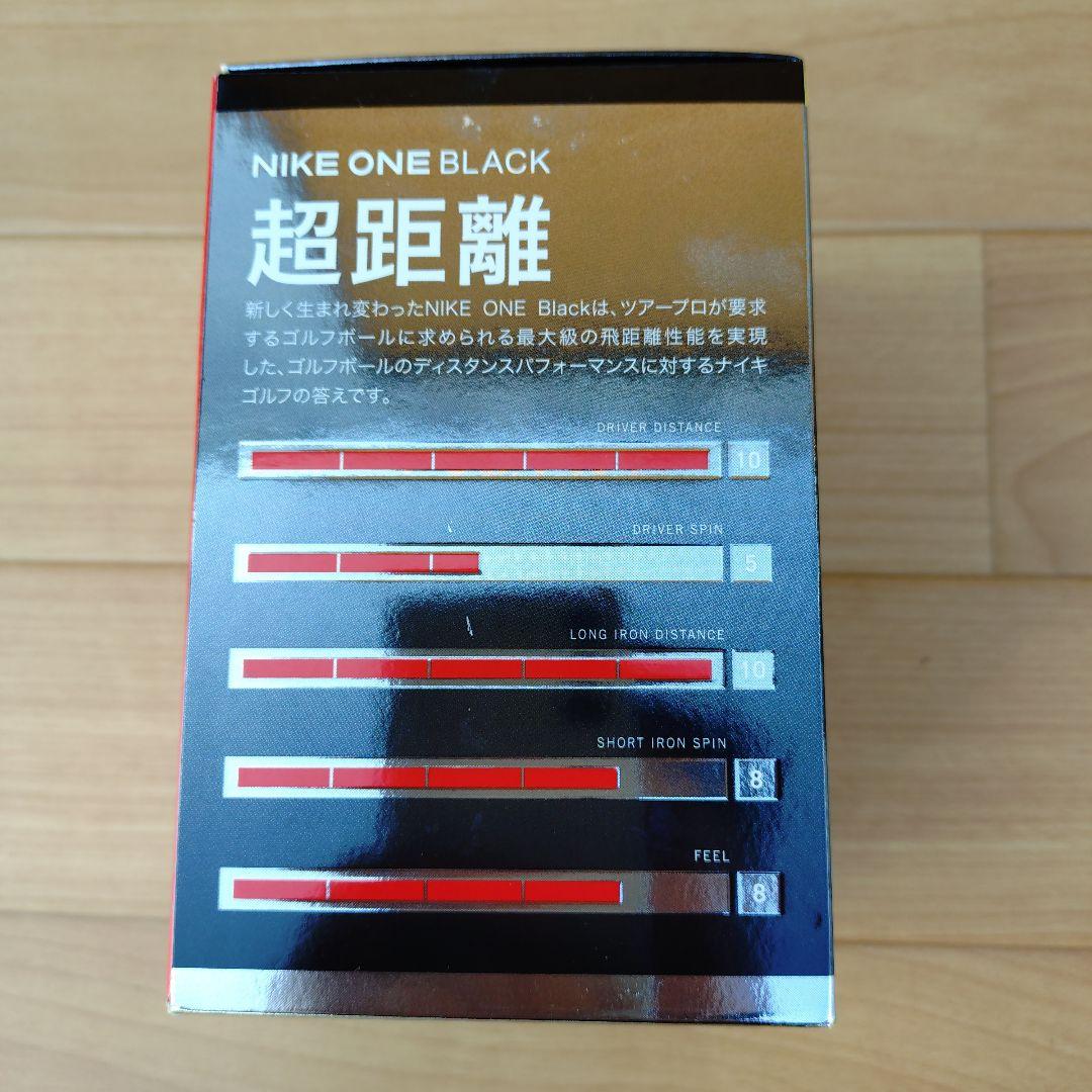 ナイキゴルフボール　ワン　ブラック　ドットアライメント　2ダース