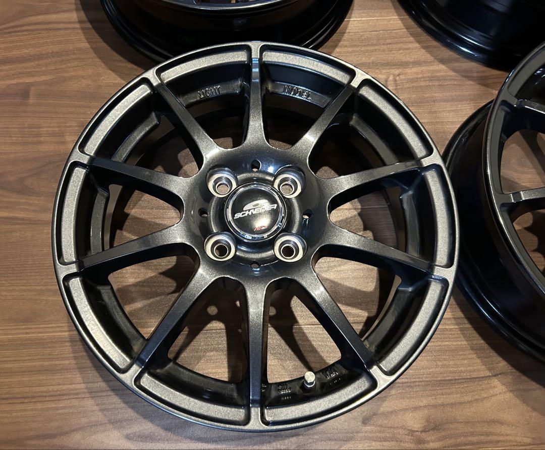 ももぞー　シュナイダー 15インチ ホイールセット　PCD100 ４穴