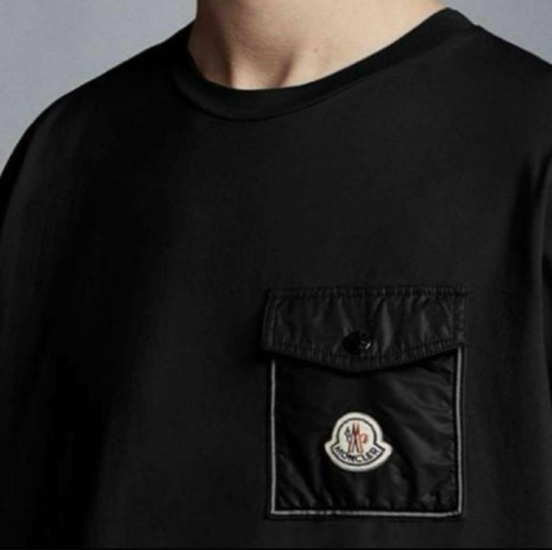 ★定価58,300円★現行MONCLER Tシャツ モンクレール Ｌ　ブラック