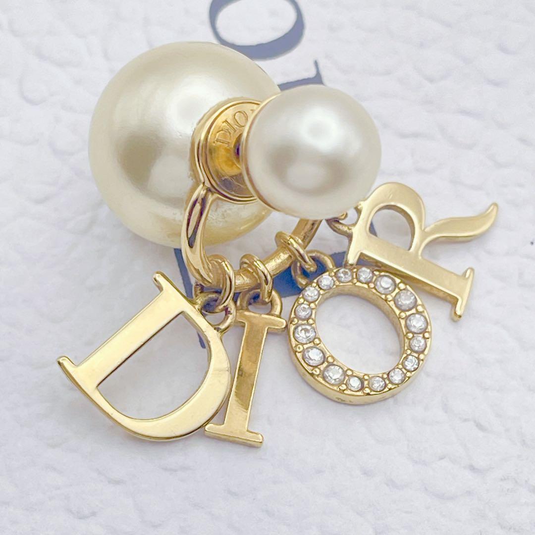 Christian Dior ピアス　トライバル　パール　ストーン　片耳