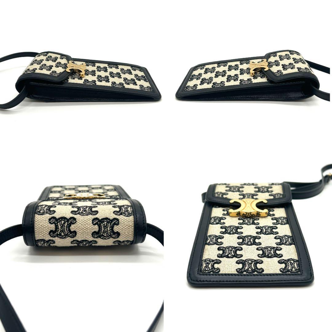 CELINE セリーヌ トリオンフ　ショルダーバッグ　スマホ　フォンフォルダー