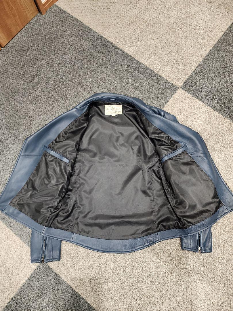 AVIREX 羊革ダブルライダース XL ネイビー AVIREX 羊革ダブルライダース XL ネイビー