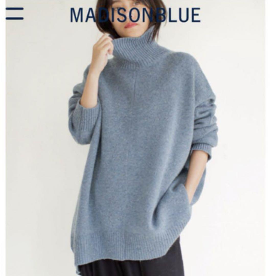 ネッククルーネックマディソンブルー タートルネック厚手ニットmadison  blue