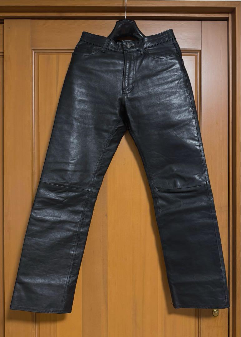 OLD GAP レザーパンツ boot fit ブラック W28 山田レン OLD GAP レザーパンツ boot fit ブラック W28 山田レン