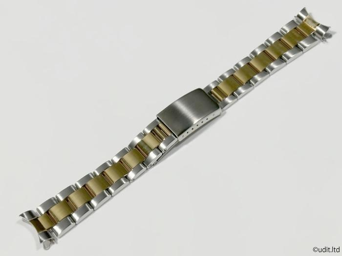 ラグ幅19ｍｍ ロレックス対応 腕時計用メタルブレス コンビ 時計用ベルト
