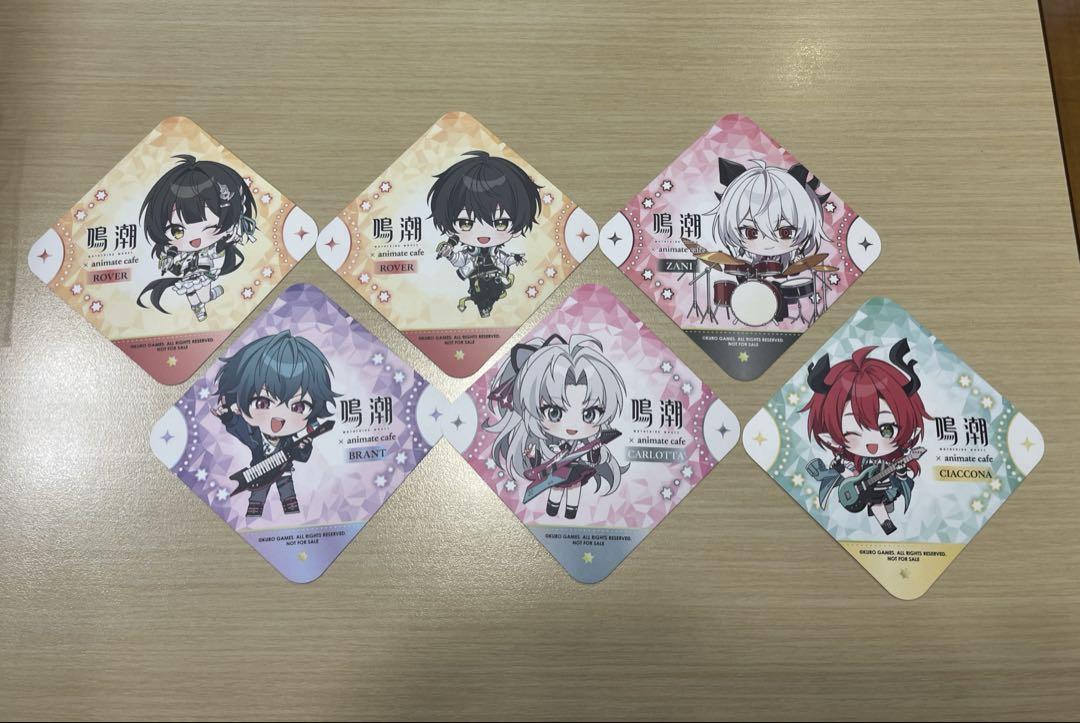 鳴潮 1周年 アニメイト 特典ランダムコースター 6種 コンプ