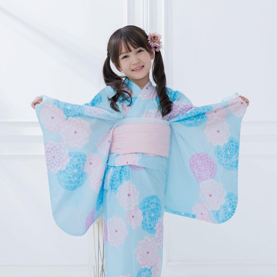 新品 キッズ 浴衣 セット 浴衣セット ゆかた 子供 水色 Y4-89 130 新品 キッズ 浴衣 セット 浴衣セット ゆかた 子供 水色 Y4-89