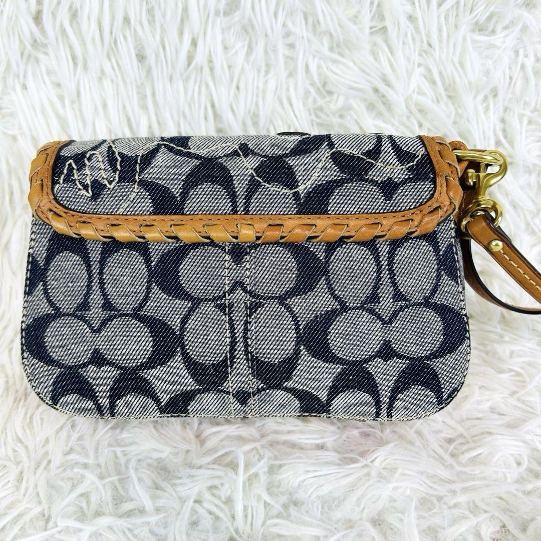 COACHコーチ　フローラル　デニム　　シグネチャー　フラワーバッグポーチ COACHコーチ フローラル デニム シグネチャー フラワーバッグ