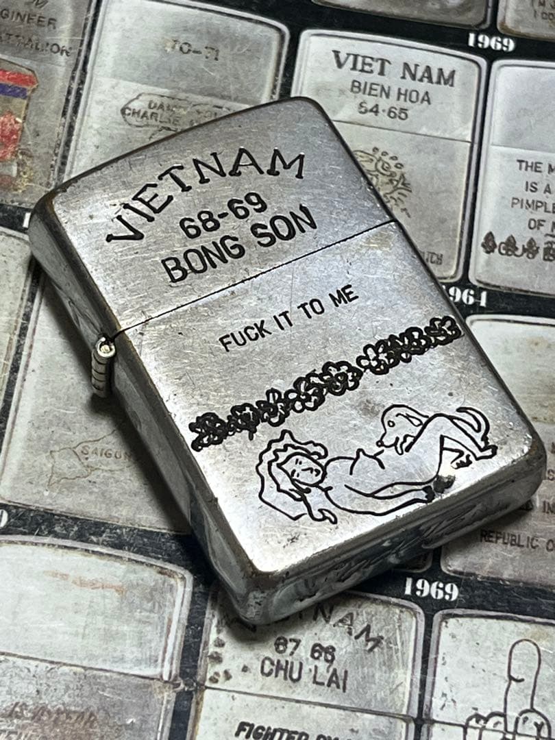 【ベトナムZIPPO】本物 1968年製ベトナムジッポー「ウーマン&ドッグ」 【ベトナムZIPPO】本物 1968年製ベトナムジッポー「ウーマン&ドッグ」