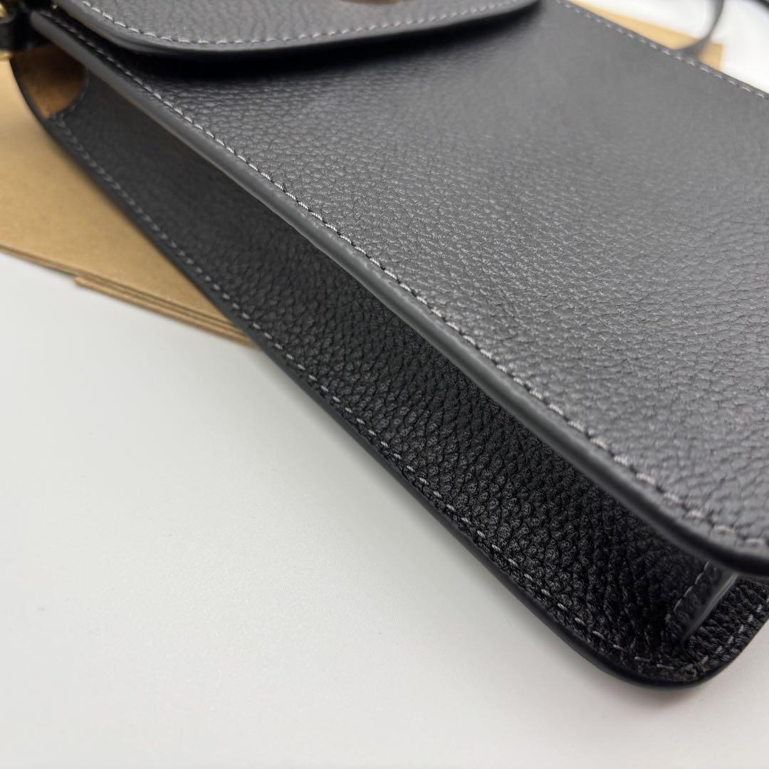【COACH☆新品】フォーン クロスボディ！ブラック！スマホショルダー