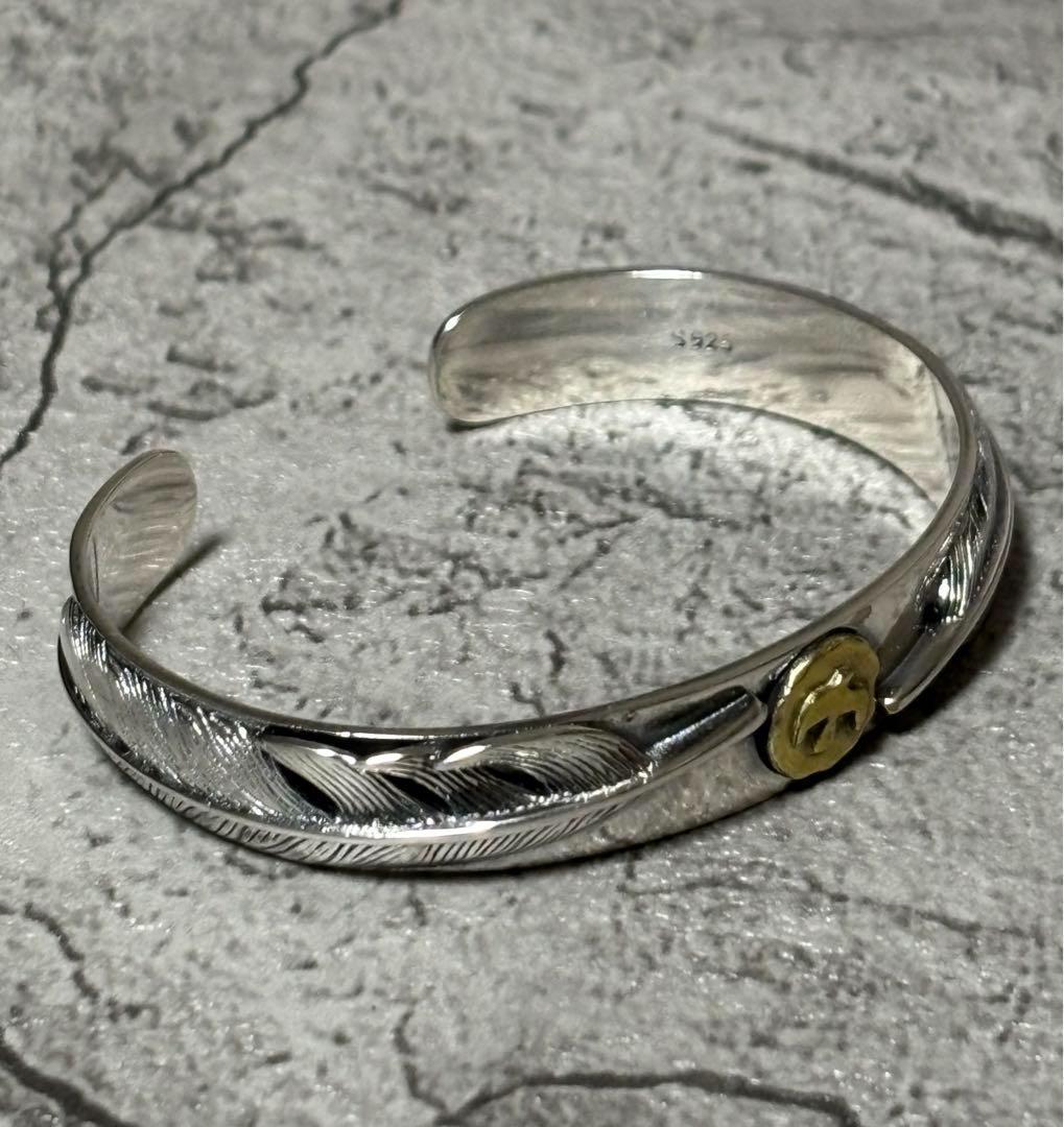 羽根　バングル　シルバー925 アクセサリー