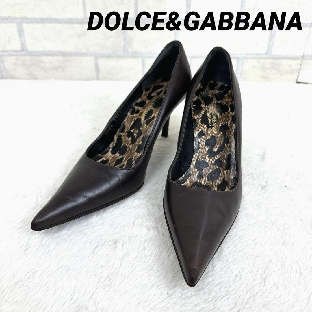 DOLCE&GABBANA ドルチェアンドガッバーナ ピンヒール ダークブラウン