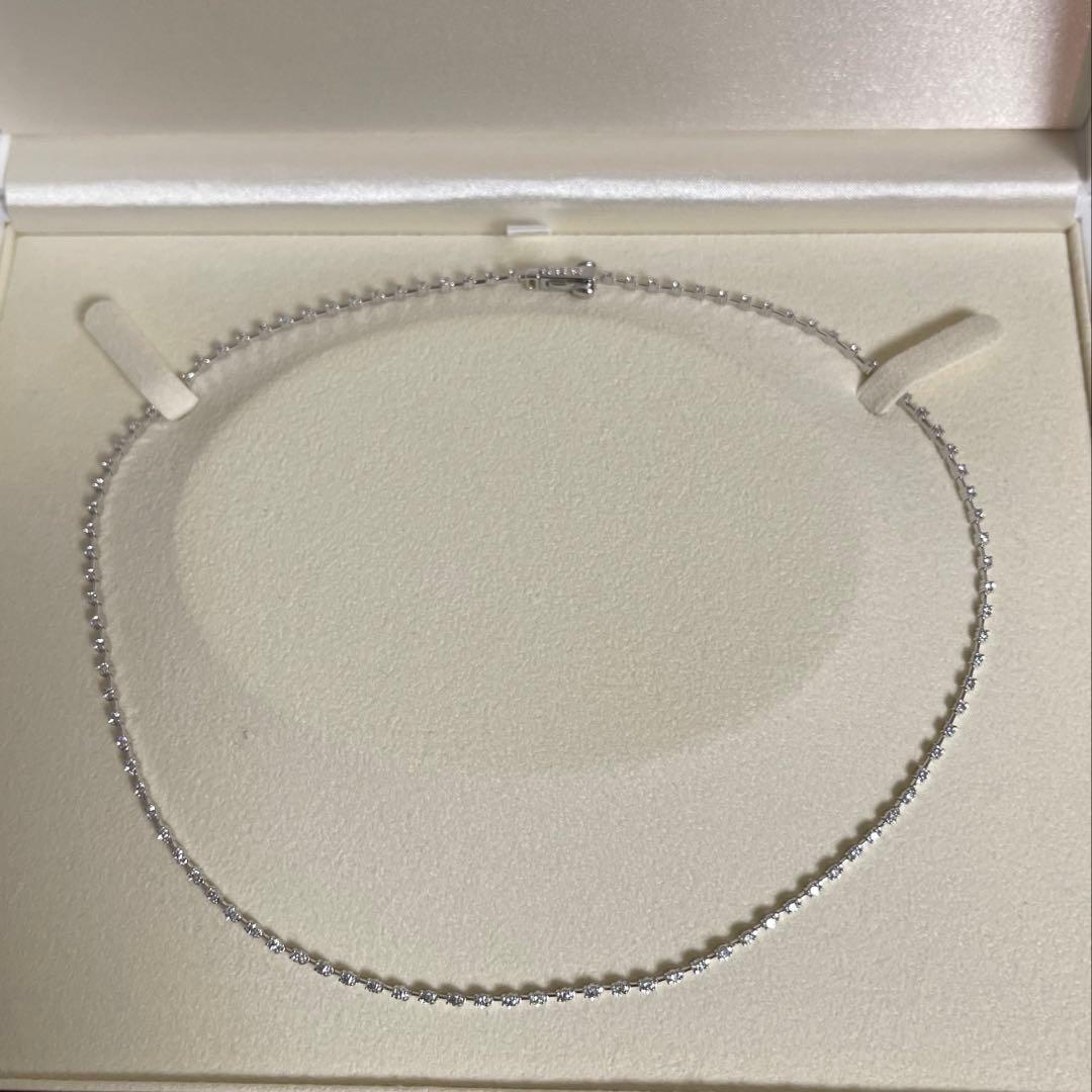 【現行超美品】TASAKI テニスネックレスダイヤ1.27ct k18wg証明書 【現行超美品】TASAKI テニスネックレスダイヤ1.27ct k18wg証明書
