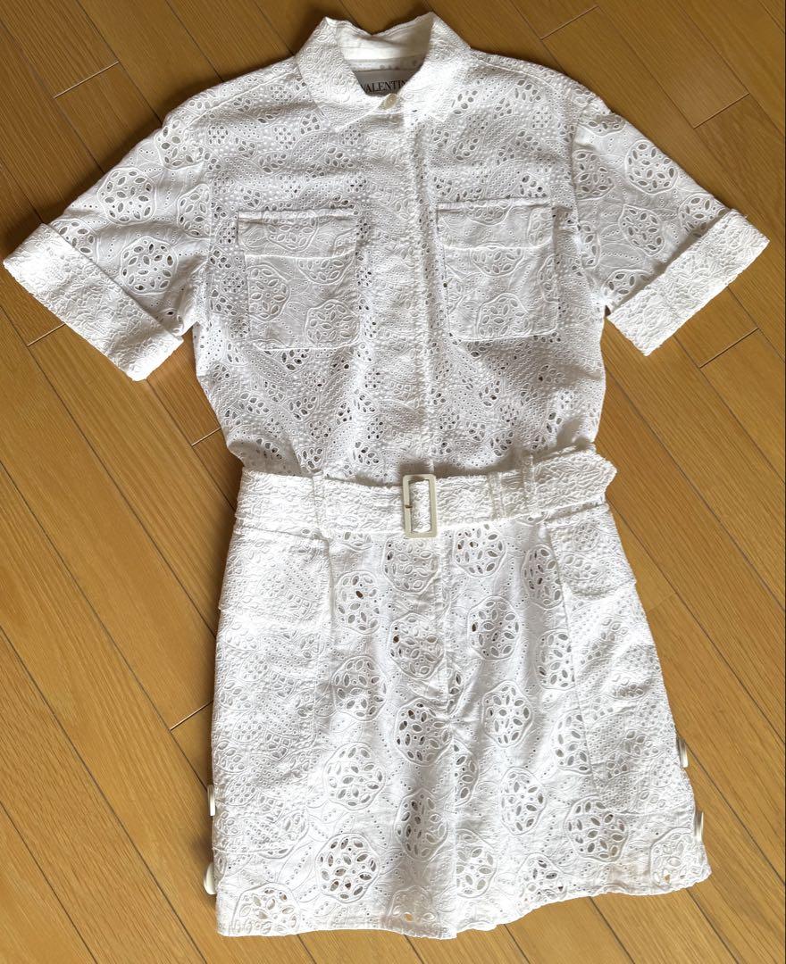 VALENTINO ヴァレンチノ オールインワン 希少✨VALENTINO ホワイトレースオールインワン - メルカリ