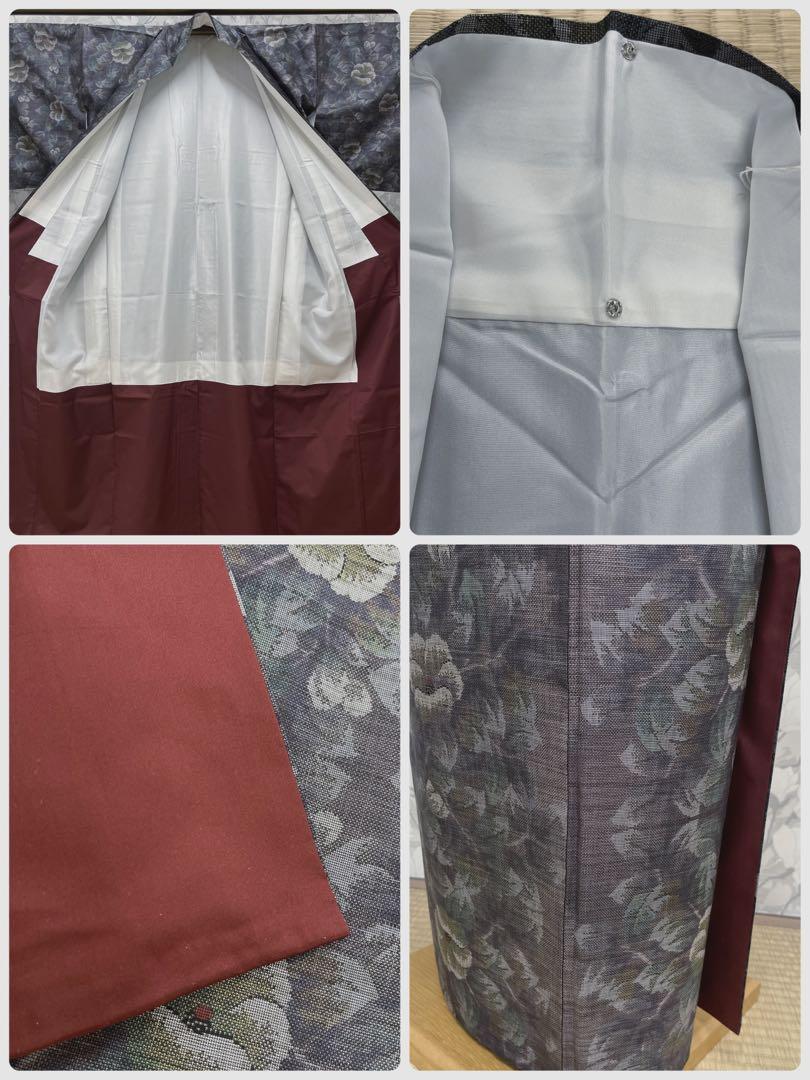 格安新品  正絹 本場大島紬 椿 着物・浴衣