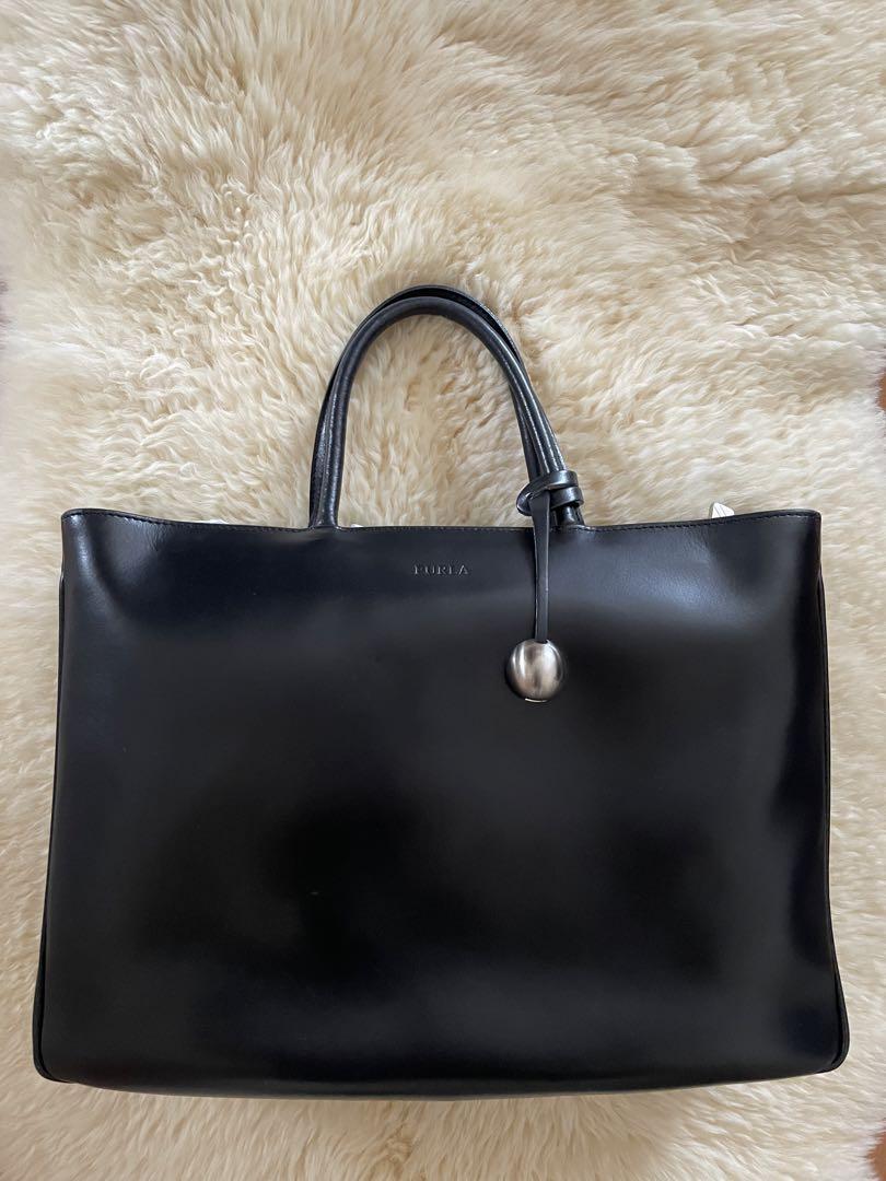 【超美品】 FURLA フルラ　トートバッグ　レザー　ブラック