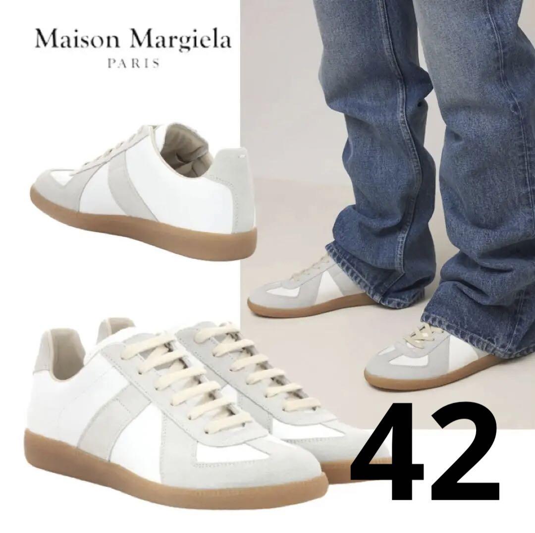 Maison Margiela Replica レザー＆スエードスニーカー メンズ
