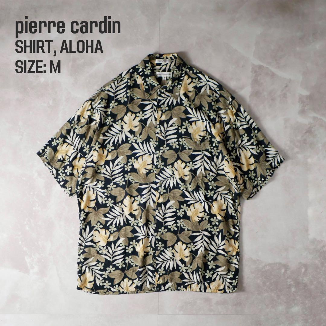 pierre cardin アロハシャツ ブラック M