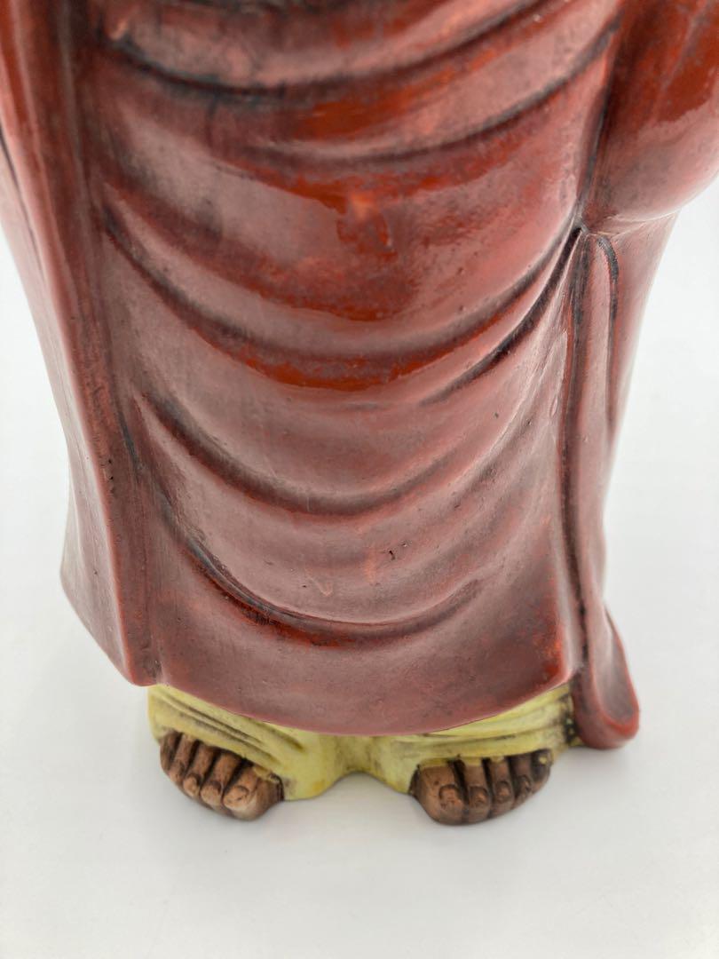 達磨大使 ダルマ 陶器 古美術 骨董品 置物 アンティーク 34.5cm