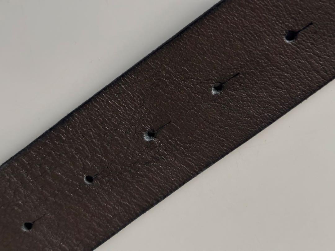 HUGO BOSS ヒューゴボス　厚手レザーベルト ブラック黒　 ロゴバックル
