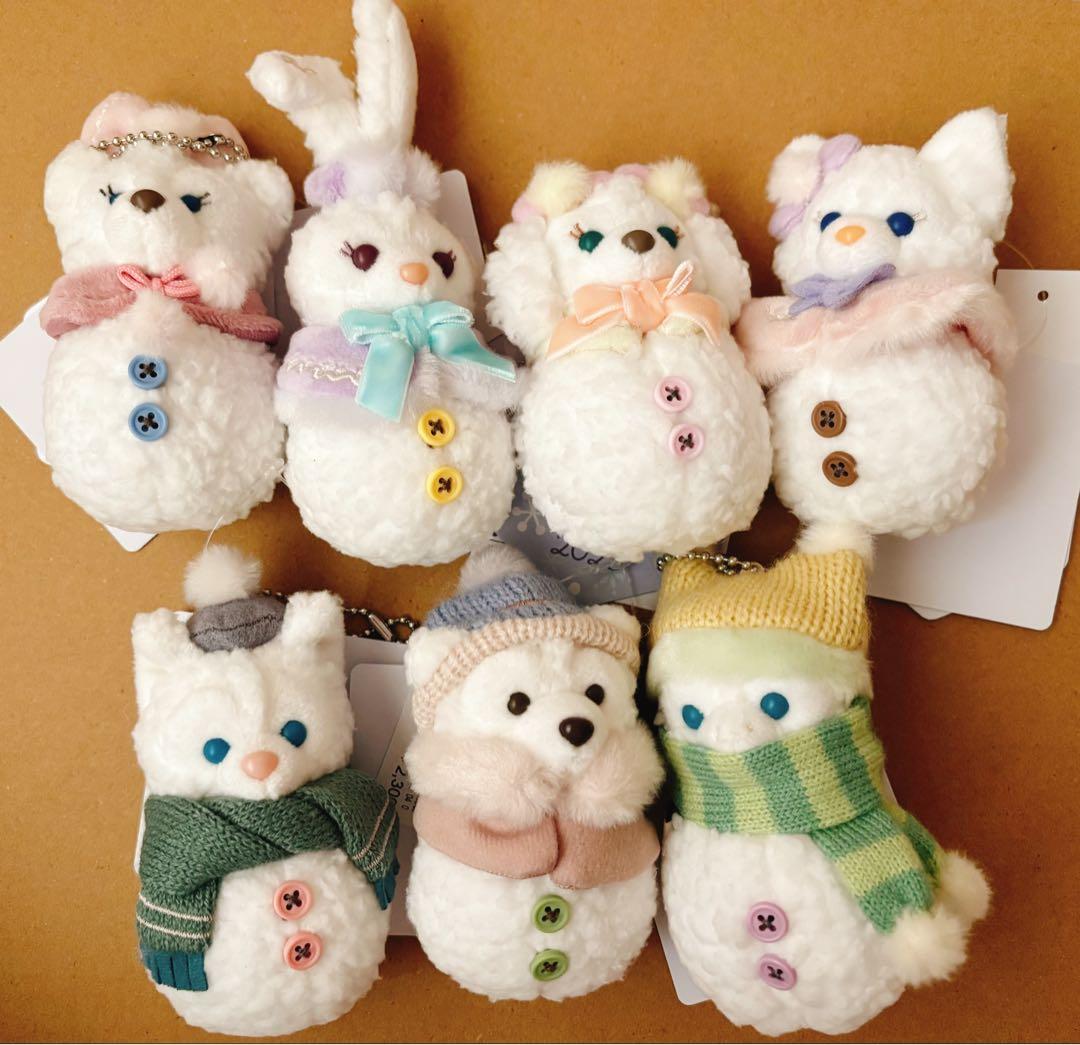 シークレットオブスノーウィーデイ ダッフィーぬいぐるみチャーム 雪だるま