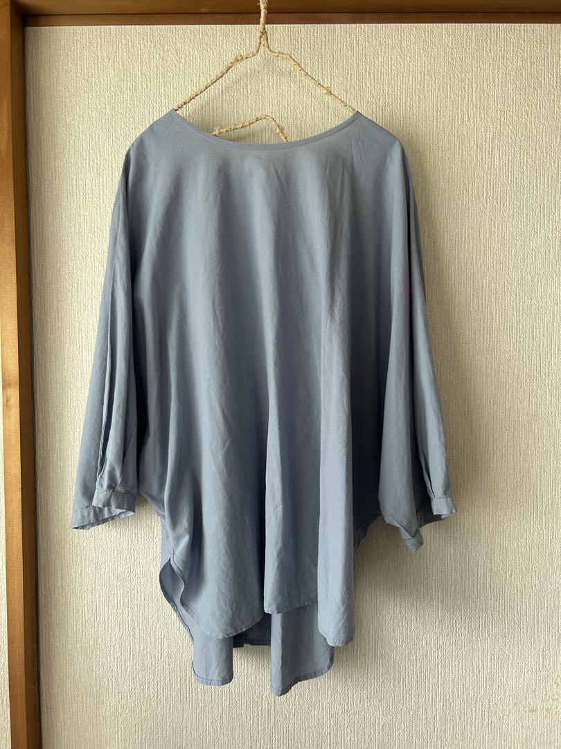 ネストローブ　nestrobeコットンリネン近江晒ドルマブラウス