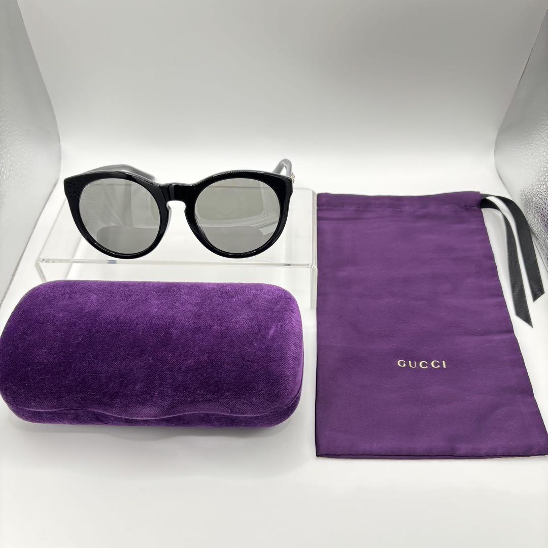 美品/GUCCI/ラウンドサングラス/ケース、ポーチ付き