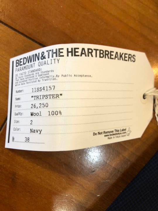 品質は非常に良い BEDWIN & THE HEATBREAKERS ベドウィン スーツ suit