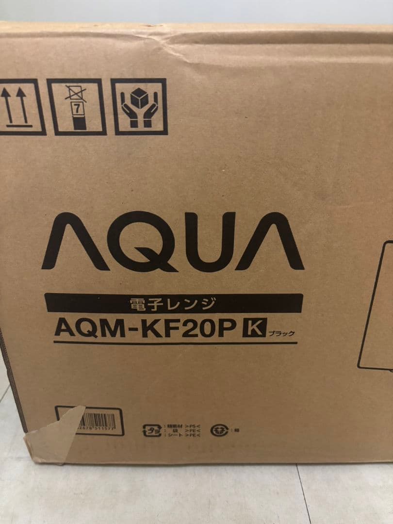 リファービッシュ品極美品電子レンジ AQUAフラットテーブルAQM-KF20P黒 リファービッシュ品極美品電子レンジ AQUAフラットテーブルAQM-KF20P黒