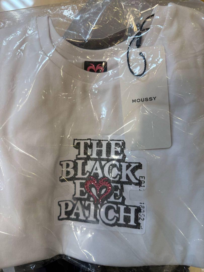 MOUSSY BEP OG ラインストーン BABY TEE white