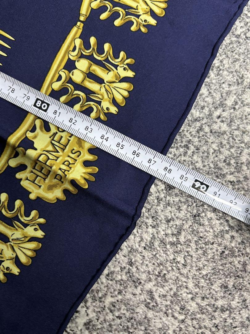 【美品】HERMES エルメス 黄金の騎士 カレ90 タグ付き スカーフ シルク